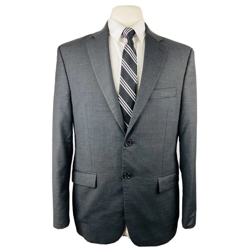 RALPH LAUREN MENS 40S GRAY CANADA 100% WOOL SOFT BLAZER SPORT COAT SUIT JACKET
